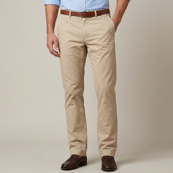 Lacoste Other - Lacoste Mens Slim Fit Chino Pants Macaroon Beige Cotton Stretch HH2739 US 33 NEW